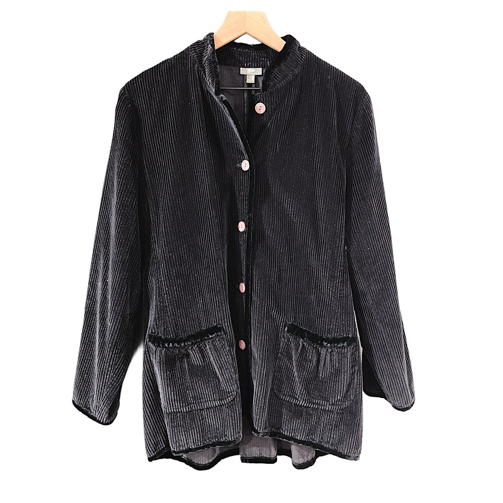 J.Jill | Corduroy Velvet Trim Coat